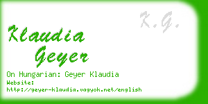 klaudia geyer business card